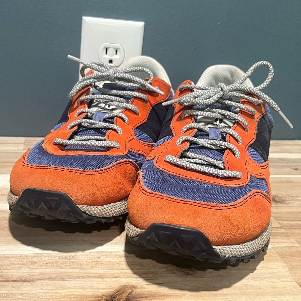 Johnnie-O Men’s Range Runner Suede Orange and Navy Golf Sneakers Size 11.5 - Picture 4 of 7